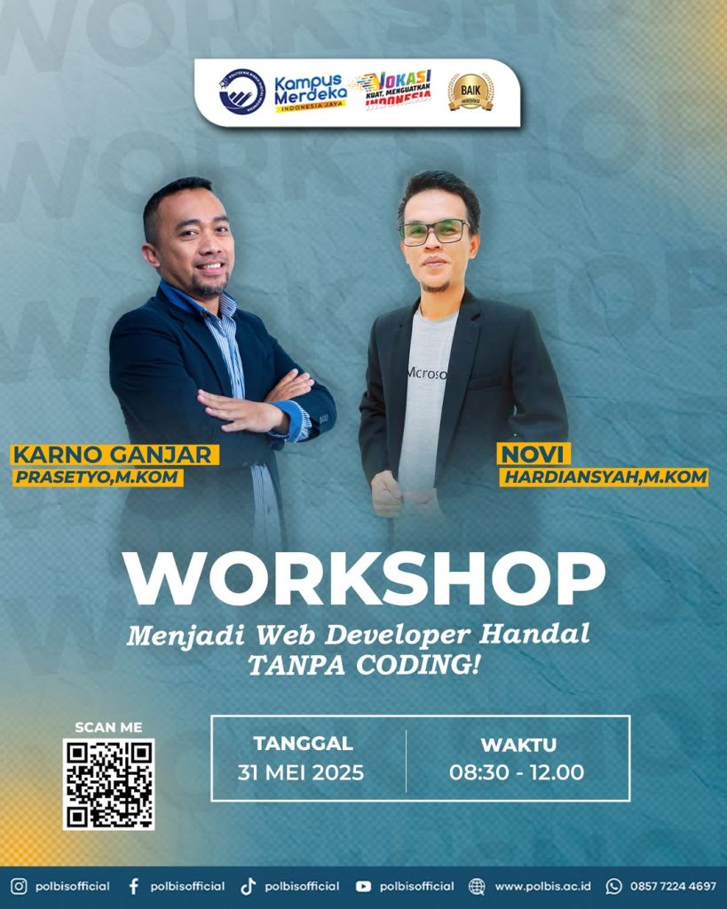 Workshop Menjadi Web Developer Handal Tanpa Coding